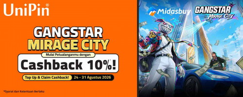 Mulai Petualangan di Gangstar Mirage City dengan Cashback 10% dari UniPin!